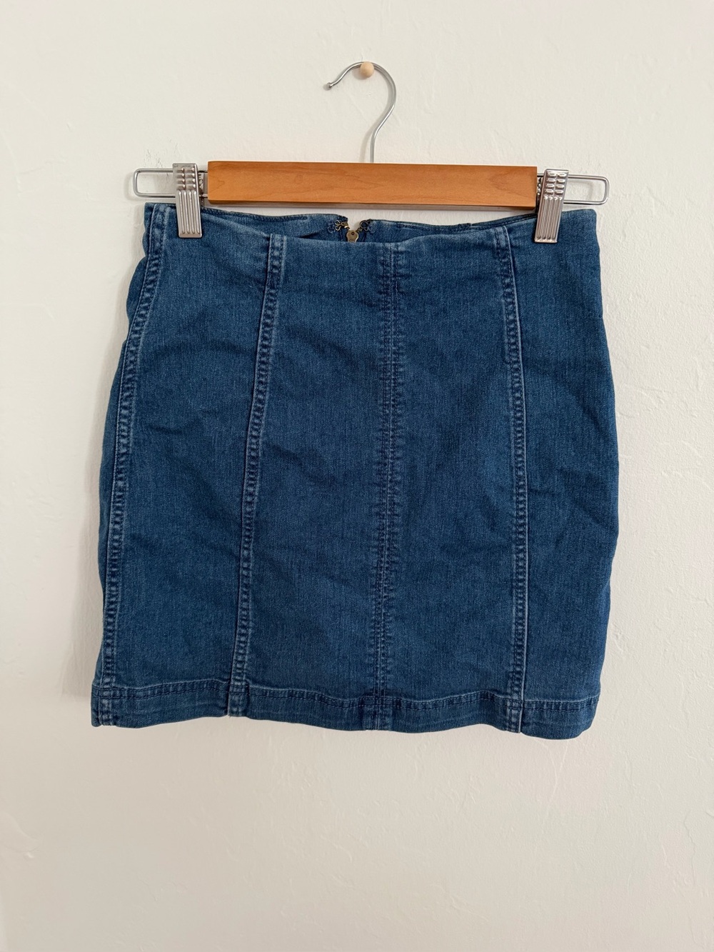 Free People Denim Mini Skirt, Size 2.